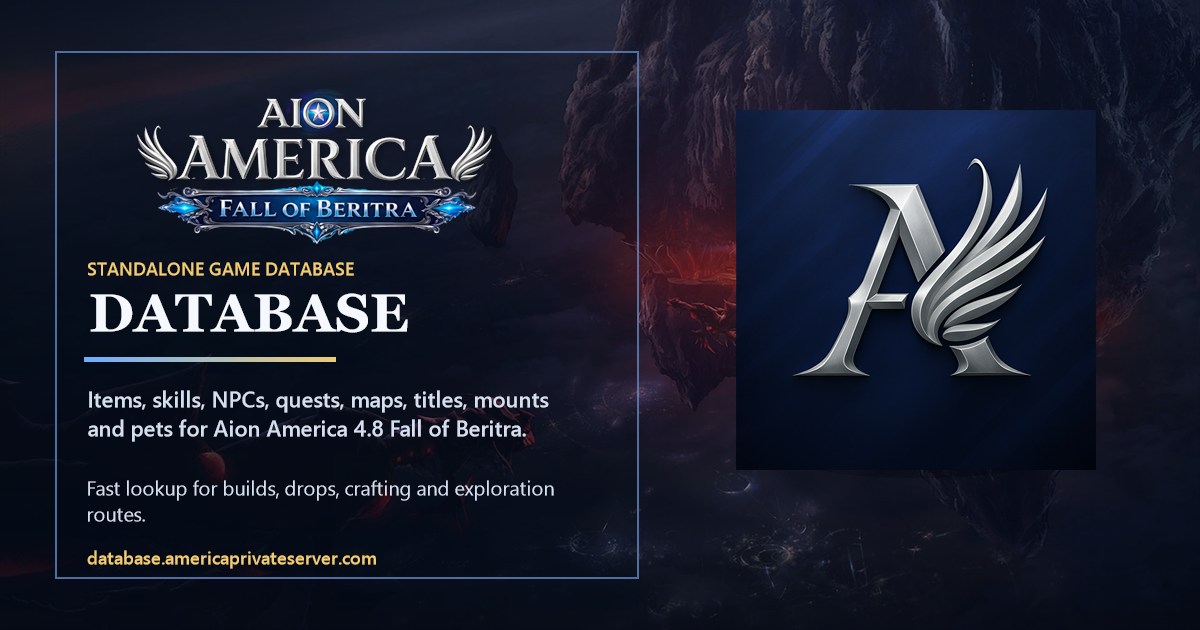 Aion America Database 4.8 Fall of Beritra